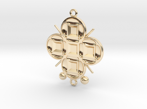 Pendant Veritamour in 14k Gold Plated Brass