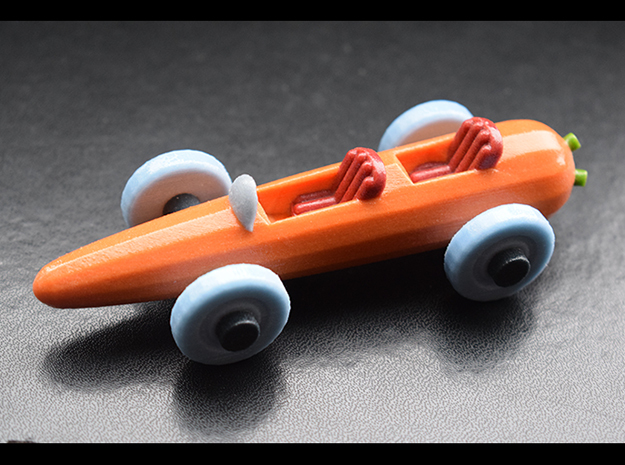 Carrot Car 3 - Large in Glossy Full Color Sandstone