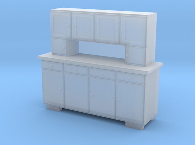 H0 Cupboard 4 Doors - 1:87 in Tan Fine Detail Plastic