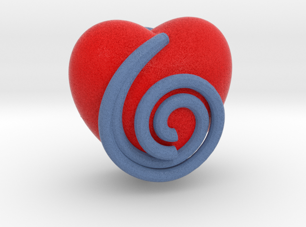 Spiral Heart in Full Color Sandstone