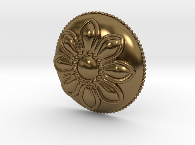 Margarita Flower Pendant in Polished Bronze