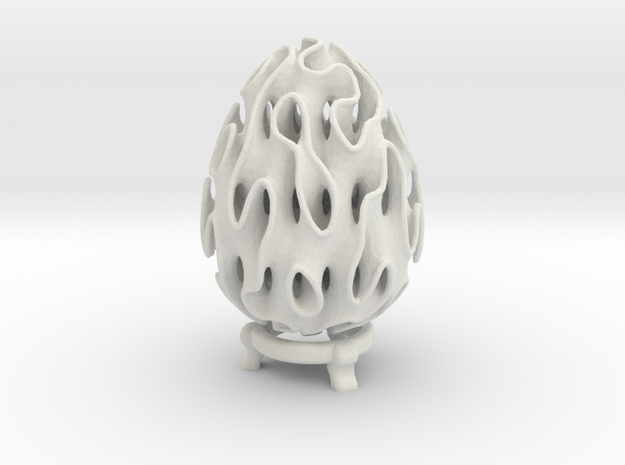 Gyro Easter Egg in White Natural Versatile Plastic