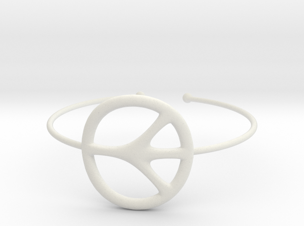 Peace Bracelet in White Natural Versatile Plastic