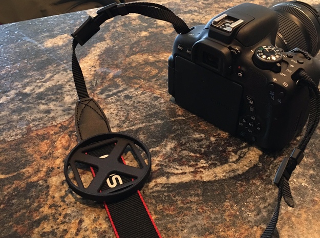 Lens Cap Buckle in Black Natural Versatile Plastic