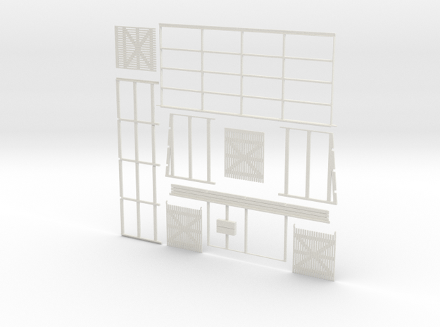 4 Stall Fettlers Shed (Type 1) in White Natural Versatile Plastic: 1:64 - S