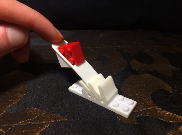 Catapult for Lego bricks in White Natural Versatile Plastic