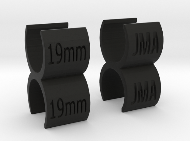 Mic Link 19x19mm Dual in Black Natural Versatile Plastic