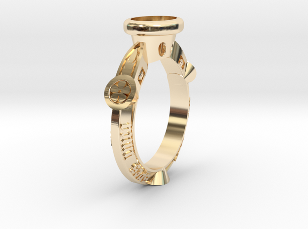 Ring Floris in 14k Gold Plated Brass: 5.5 / 50.25