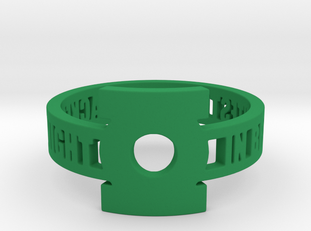 Green Lantern Oath Ring in Green Processed Versatile Plastic: 12.25 / 67.125