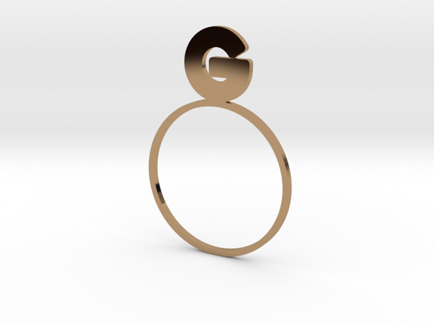G [LetteRing® Serie] in Polished Brass