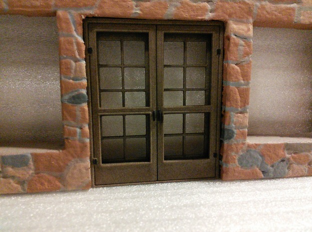 Door, French with Screen Doors, 68in X 82in in White Natural Versatile Plastic