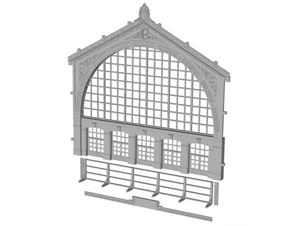 NGG-VerFac01 - Large Railway Station in Tan Fine Detail Plastic