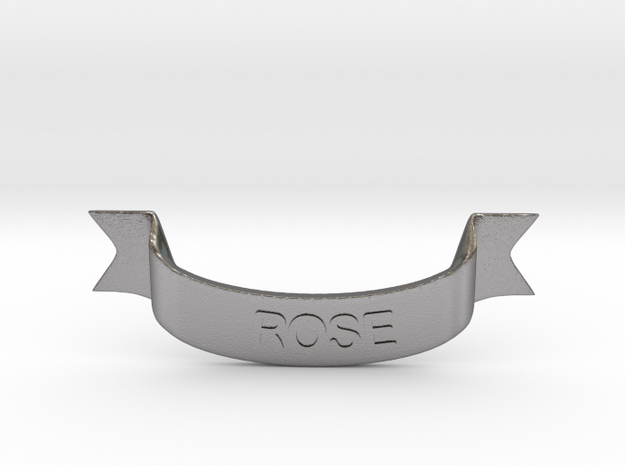 Clan Rose Scroll in Polished Nickel Steel