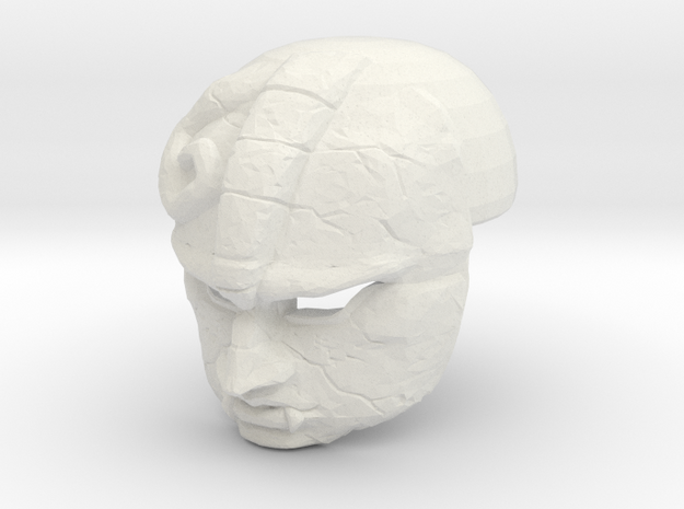 Custom Stone Mask for Lego in White Natural Versatile Plastic