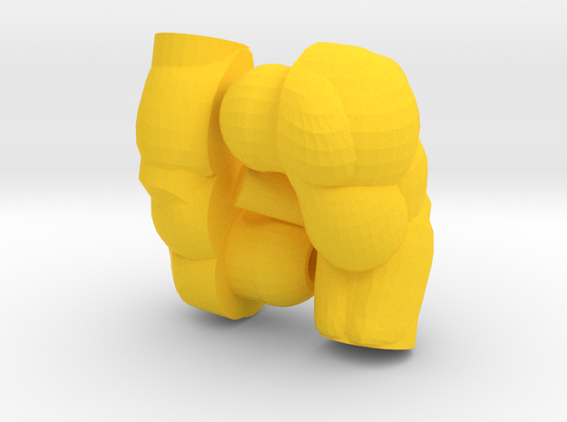Muscular Arms for Lego in Yellow Processed Versatile Plastic