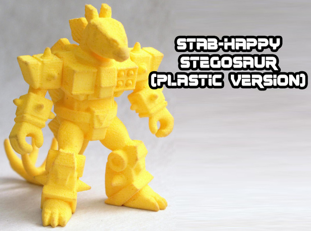 Stab-Happy Stegosaur in Yellow Processed Versatile Plastic
