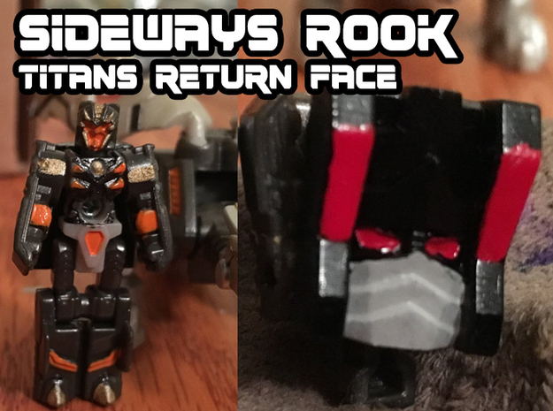 Sideways Rook Face (Titans Return) in Tan Fine Detail Plastic