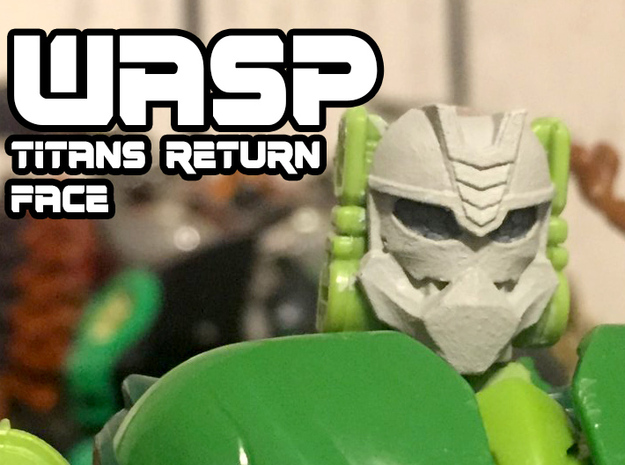 Wasp Face (Titans Return) in Tan Fine Detail Plastic