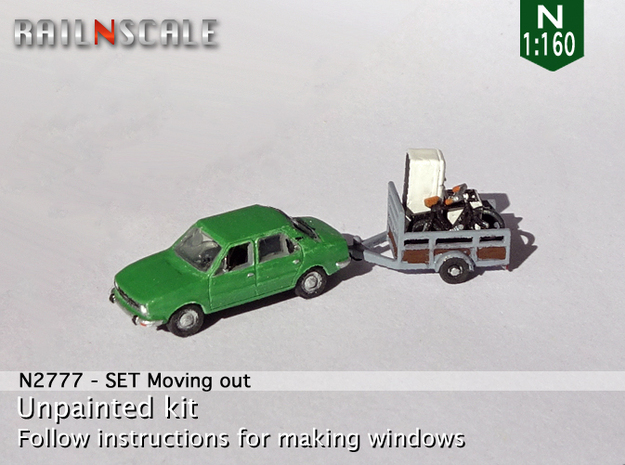 Moving out (N 1:160) in Tan Fine Detail Plastic