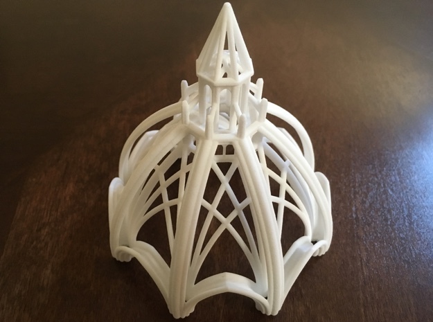 Gothic Chapel 3 Upper in White Natural Versatile Plastic