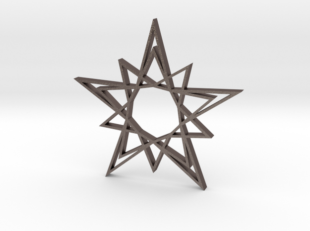 Arabesque: Solar Star in Polished Bronzed Silver Steel