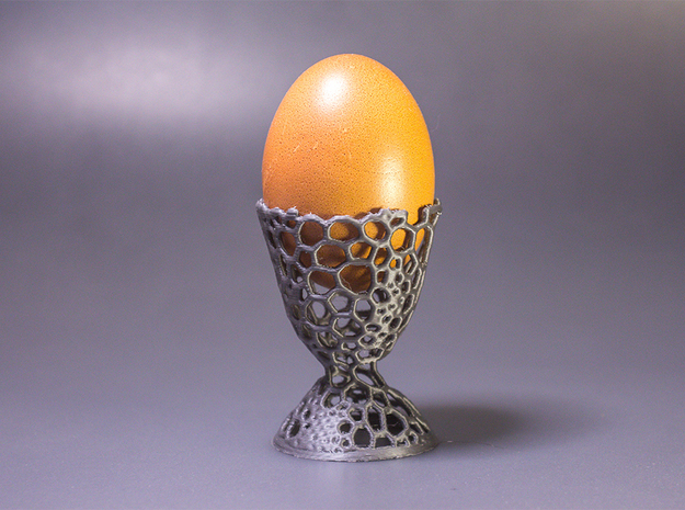 Voronoi Egg Holder in White Natural Versatile Plastic