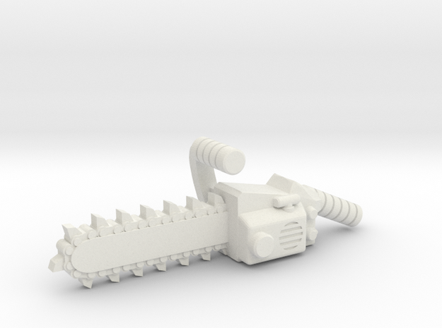 Chainsaw, 5mm grip in White Natural Versatile Plastic