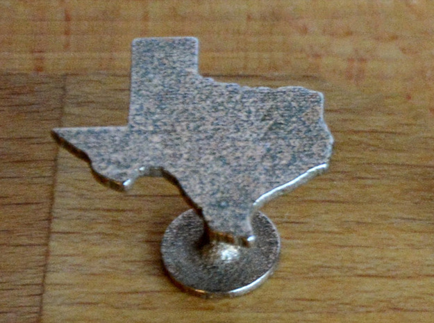 Cufflinks - Choose Any State (Texas) in Polished Bronzed Silver Steel