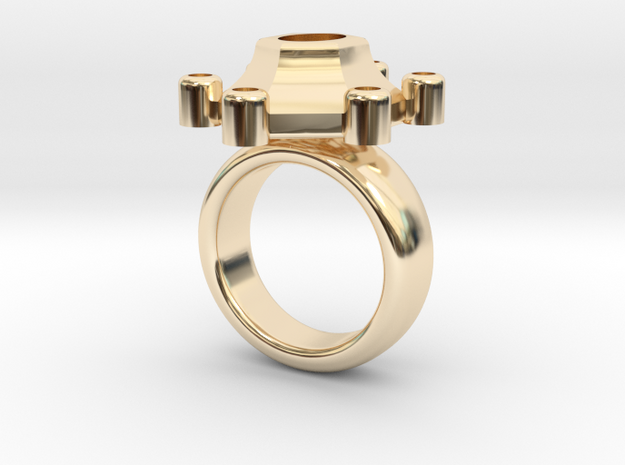 Ring Polaris in 14k Gold Plated Brass: 5.5 / 50.25