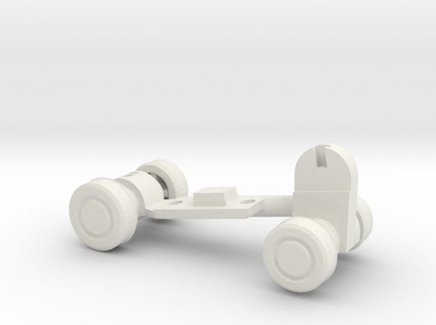 Chainsaw Car, Part B (Undercarriage) in White Natural Versatile Plastic