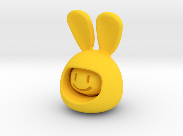 Emoji Rabbit in Yellow Processed Versatile Plastic