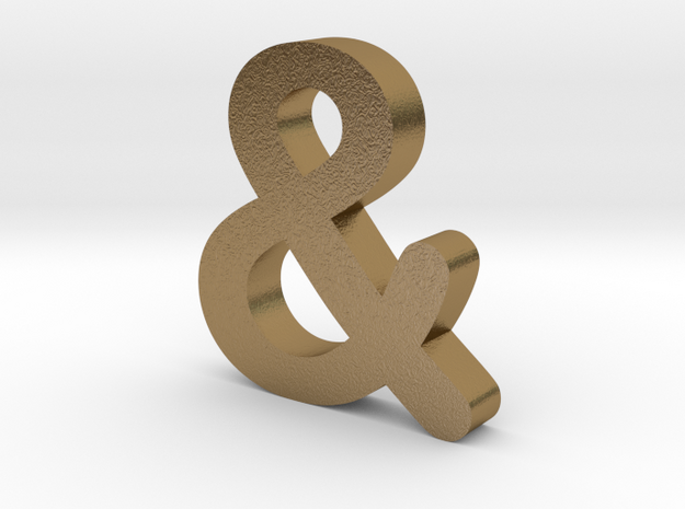 Ampersand in Polished Gold Steel
