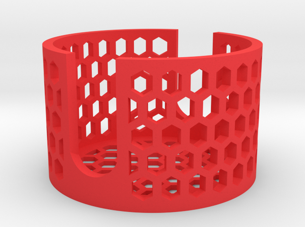 Concrete Coaster v2.0 M-Holder Mini Set 3.5"  in Red Processed Versatile Plastic