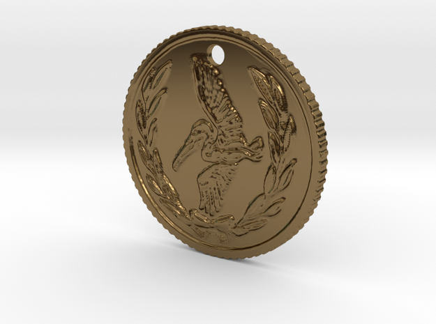 Resident evil 7 biohazard coin necklace (50cent si in Polished Bronze