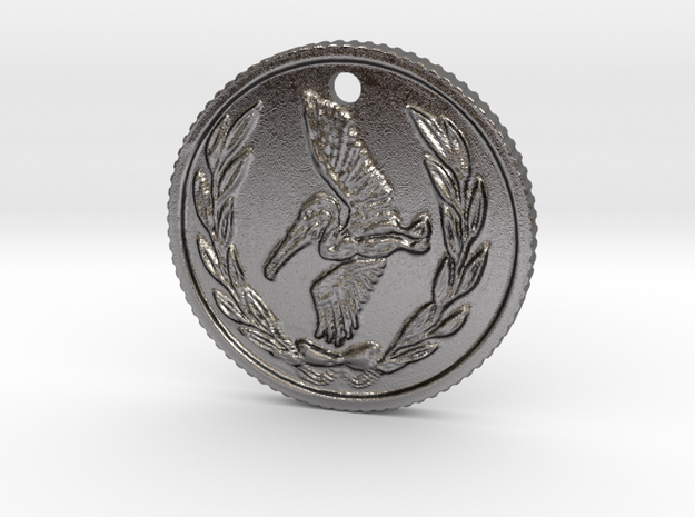 Resident evil 7 biohazard coin necklace  in Polished Nickel Steel