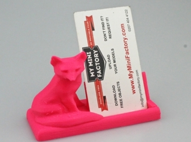 Fox Bussiness Card Holder in Full Color Sandstone