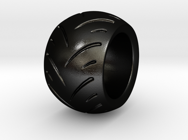 Max Power - Racing Tire Ring in Matte Black Steel: 6 / 51.5