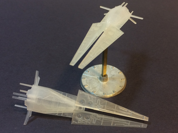 2x Galactic Scout Ships, New Albion in Smooth Fine Detail Plastic