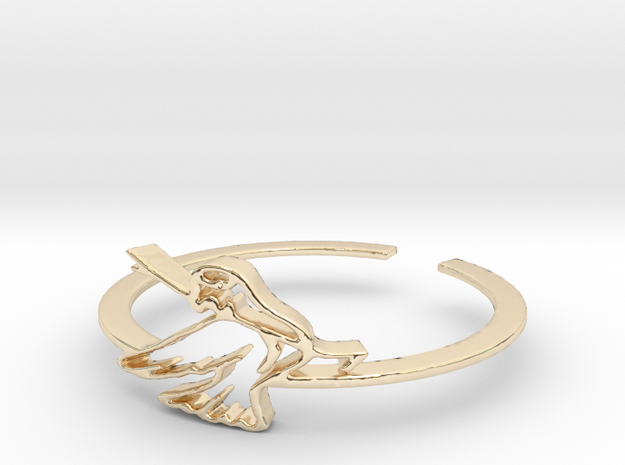 Bird Ring Design Ring Size 7 in 14k Gold Plated Brass