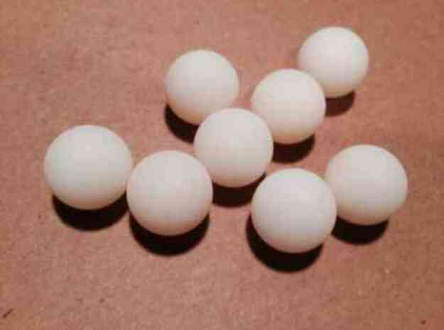 Ball in White Natural Versatile Plastic