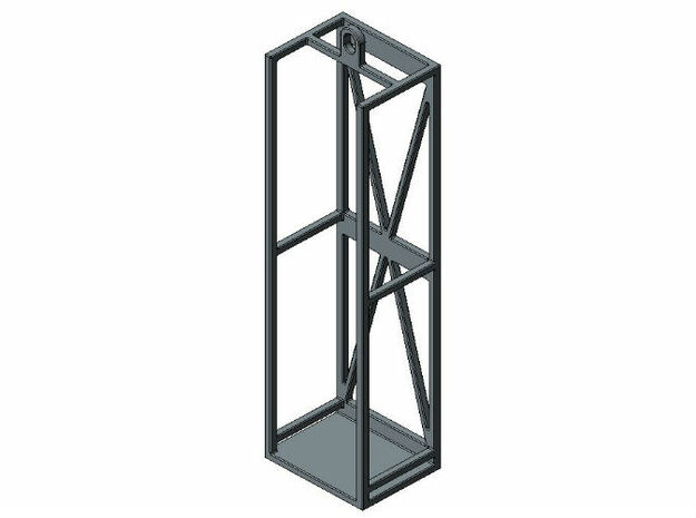 1/87 HO concrete preform cage holders in Tan Fine Detail Plastic
