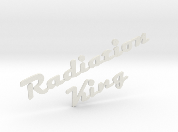 Radiation King Logo For Fallout 4 Radio in White Natural Versatile Plastic