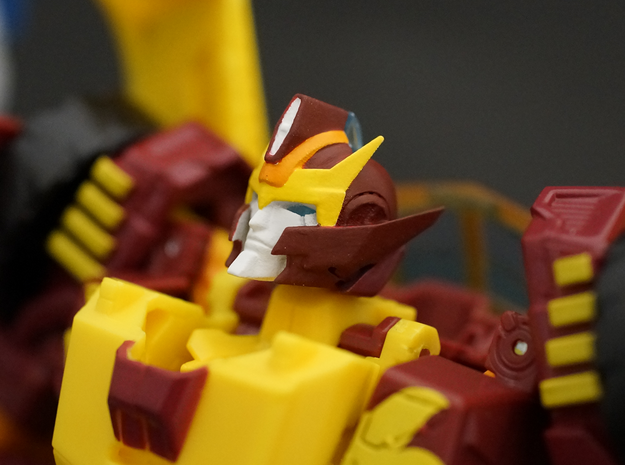 mtmte Rodimus face  in Clear Ultra Fine Detail Plastic