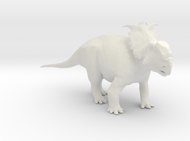 Pachyrhinosaurus canadensis - 1/72 in White Natural Versatile Plastic