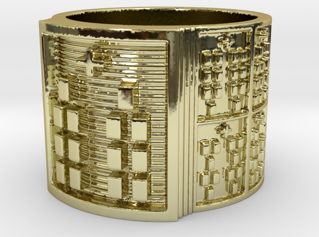 BABA OBARA MEYI Ring Size 13.5 in 18k Gold Plated Brass