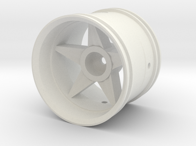 2.2 in. Solid Star Wheel in White Natural Versatile Plastic