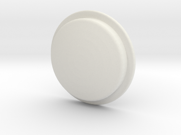 TLF# -  Shabby Button in White Natural Versatile Plastic