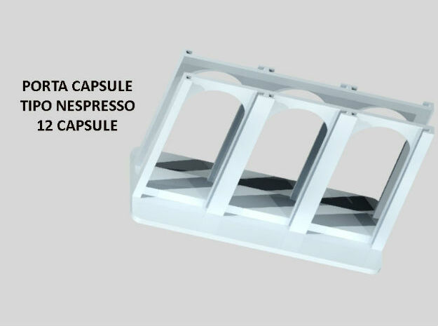 Porta Capsule Nespresso per 12  in White Natural Versatile Plastic