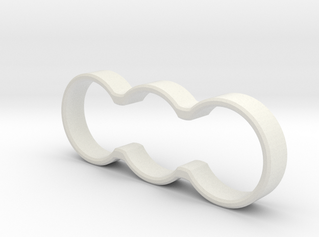 Minimal Double Spinner (Standard Bearing) in White Natural Versatile Plastic
