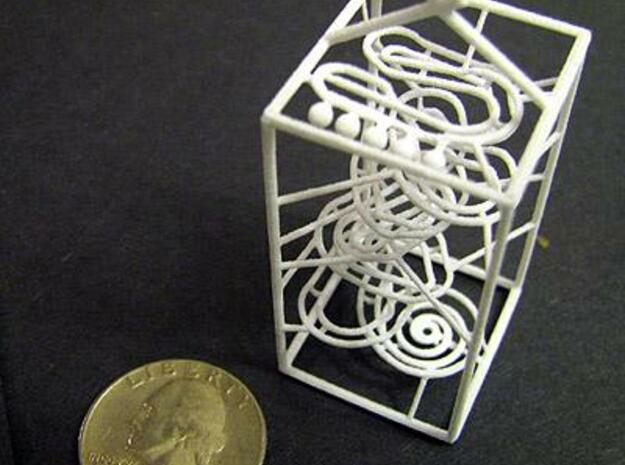 Super Tiny RBS Marble Run Rolling Ball Sculpture in Smooth Fine Detail Plastic